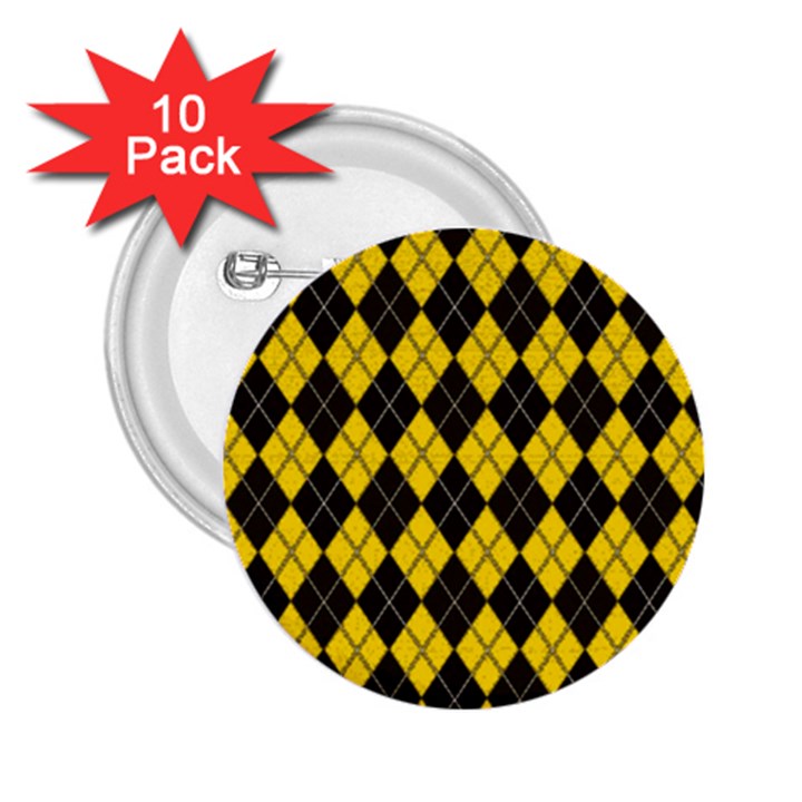 Plaid pattern 2.25  Buttons (10 pack) 