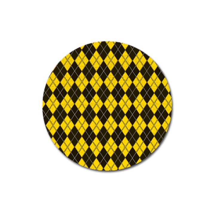 Plaid pattern Magnet 3  (Round)