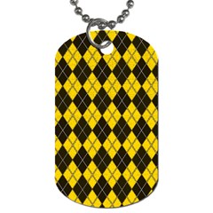 Plaid pattern Dog Tag (Two Sides)