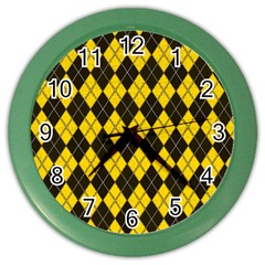 Plaid pattern Color Wall Clocks