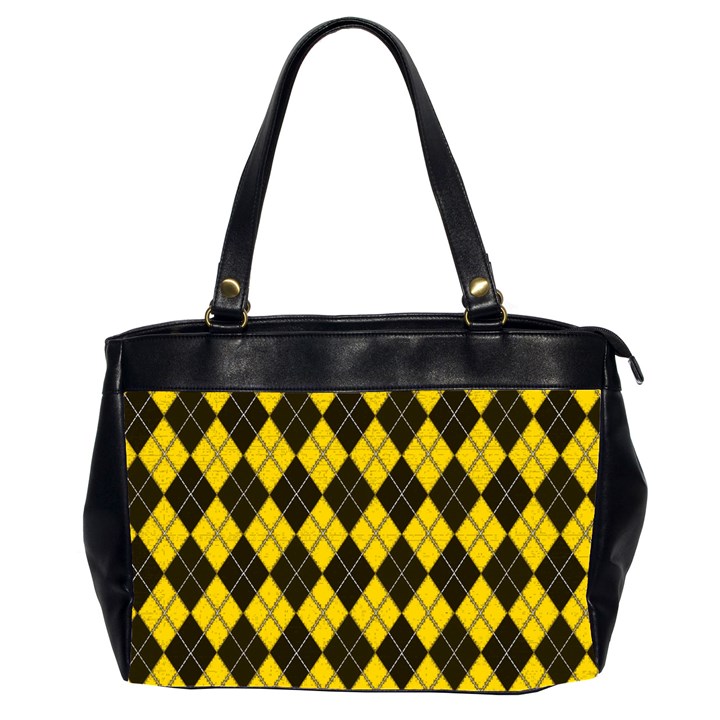 Plaid pattern Office Handbags (2 Sides) 