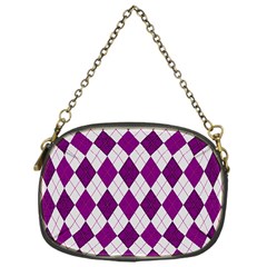 Plaid Pattern Chain Purses (one Side)  by Valentinaart