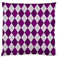 Plaid Pattern Large Cushion Case (two Sides) by Valentinaart