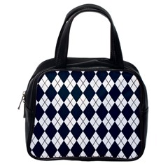 Plaid Pattern Classic Handbags (one Side) by Valentinaart