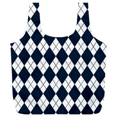 Plaid Pattern Full Print Recycle Bags (l)  by Valentinaart