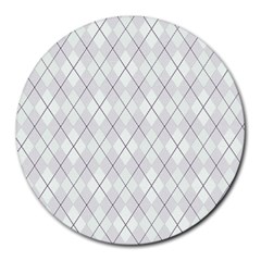 Plaid pattern Round Mousepads