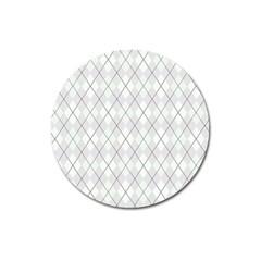 Plaid pattern Magnet 3  (Round)