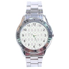 Plaid pattern Stainless Steel Analogue Watch