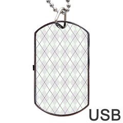 Plaid pattern Dog Tag USB Flash (Two Sides)