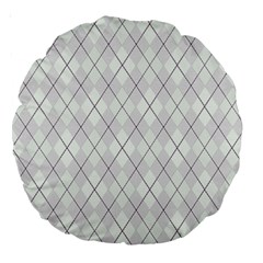 Plaid pattern Large 18  Premium Round Cushions