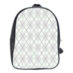 Plaid pattern School Bags (XL) 