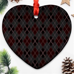 Plaid Pattern Ornament (heart) by Valentinaart