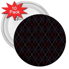 Plaid Pattern 3  Buttons (10 Pack)  by Valentinaart