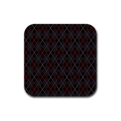 Plaid Pattern Rubber Square Coaster (4 Pack)  by Valentinaart