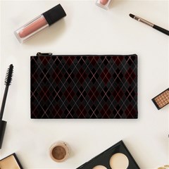 Plaid Pattern Cosmetic Bag (small)  by Valentinaart