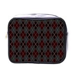 Plaid pattern Mini Toiletries Bags Front