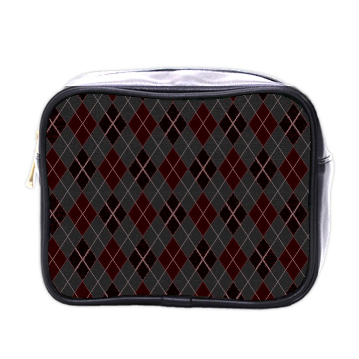 Plaid pattern Mini Toiletries Bags