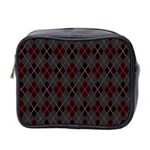 Plaid pattern Mini Toiletries Bag 2-Side Front