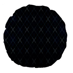 Plaid Pattern Large 18  Premium Flano Round Cushions by Valentinaart