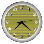 Lines pattern Wall Clocks (Silver)  Front