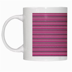 Lines Pattern White Mugs by Valentinaart