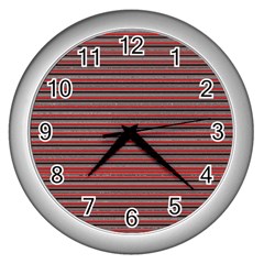 Lines Pattern Wall Clocks (silver) 