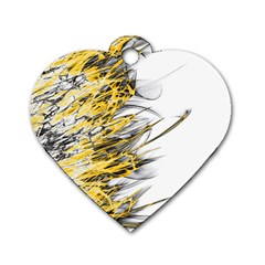 Fire Dog Tag Heart (one Side)