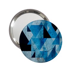 Plane And Solid Geometry Charming Plaid Triangle Blue Black 2 25  Handbag Mirrors by Mariart