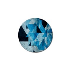 Plane And Solid Geometry Charming Plaid Triangle Blue Black Golf Ball Marker (10 Pack) by Mariart