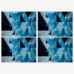 Plane And Solid Geometry Charming Plaid Triangle Blue Black Belt Buckles by Mariart