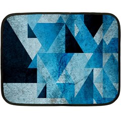 Plane And Solid Geometry Charming Plaid Triangle Blue Black Fleece Blanket (mini) by Mariart