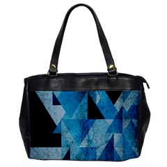 Plane And Solid Geometry Charming Plaid Triangle Blue Black Office Handbags by Mariart