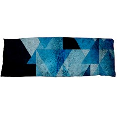 Plane And Solid Geometry Charming Plaid Triangle Blue Black Body Pillow Case (dakimakura) by Mariart