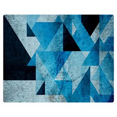 Plane And Solid Geometry Charming Plaid Triangle Blue Black Double Sided Flano Blanket (medium)  by Mariart