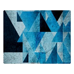 Plane And Solid Geometry Charming Plaid Triangle Blue Black Double Sided Flano Blanket (large)  by Mariart