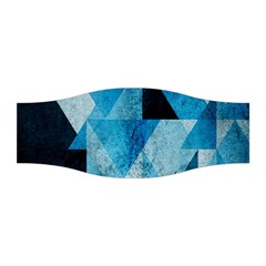 Plane And Solid Geometry Charming Plaid Triangle Blue Black Stretchable Headband