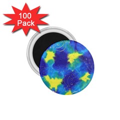 Mulberry Paper Gift Moon Star 1 75  Magnets (100 Pack)  by Mariart