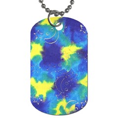 Mulberry Paper Gift Moon Star Dog Tag (one Side) by Mariart