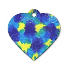 Mulberry Paper Gift Moon Star Dog Tag Heart (one Side) by Mariart