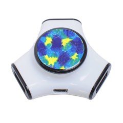 Mulberry Paper Gift Moon Star 3-port Usb Hub by Mariart