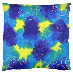 Mulberry Paper Gift Moon Star Large Cushion Case (two Sides) by Mariart