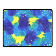 Mulberry Paper Gift Moon Star Double Sided Fleece Blanket (small)  by Mariart