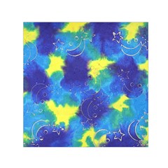 Mulberry Paper Gift Moon Star Small Satin Scarf (square) by Mariart