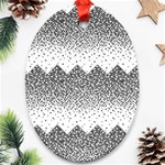 Original Plaid Chevron Wave Ornament (Oval) Front