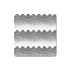 Original Plaid Chevron Wave Square Magnet