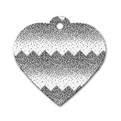 Original Plaid Chevron Wave Dog Tag Heart (one Side) by Mariart