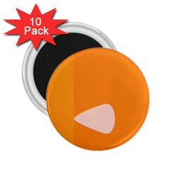 Screen Shot Circle Animations Orange White Line Color 2 25  Magnets (10 Pack)  by Mariart