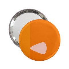 Screen Shot Circle Animations Orange White Line Color 2 25  Handbag Mirrors by Mariart