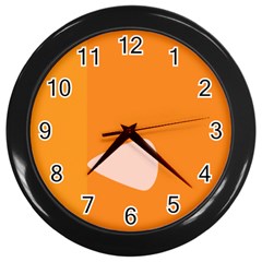 Screen Shot Circle Animations Orange White Line Color Wall Clocks (black) by Mariart