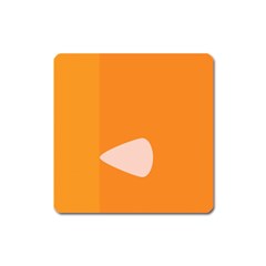 Screen Shot Circle Animations Orange White Line Color Square Magnet by Mariart